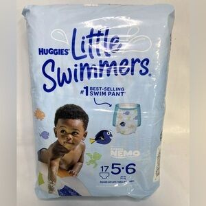 Huggies Little Swimmers Swim Pants Diapers Size 5-6 Finding Nemo 17 count